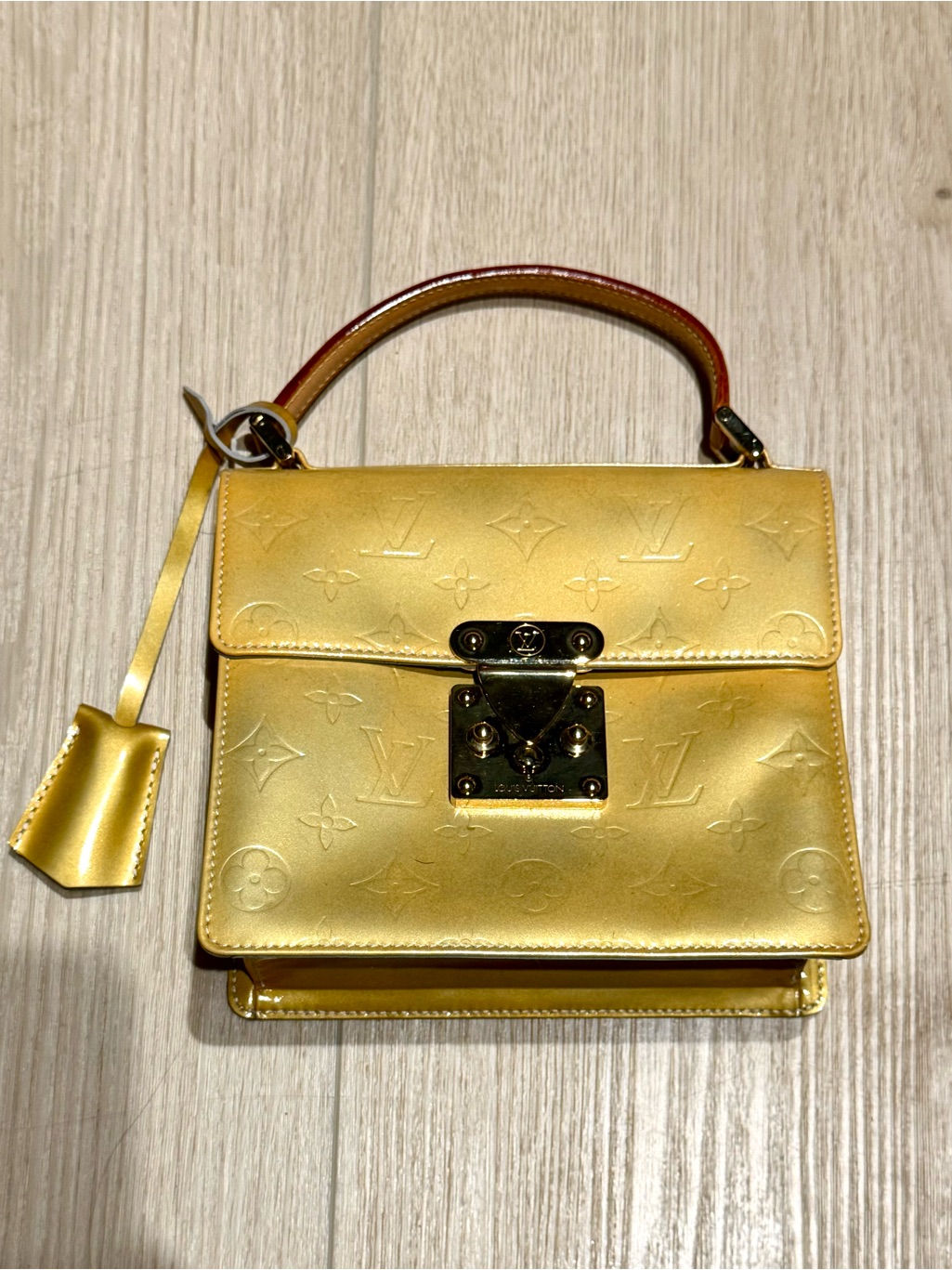 Louis Vuitton Yellow Vernis Spring Street Bag